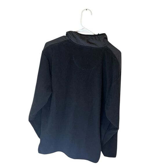 Izod Perform X Womens Large Black Quarter Zip Long Sleeve Fleece Pullover - Picture 3 of 3